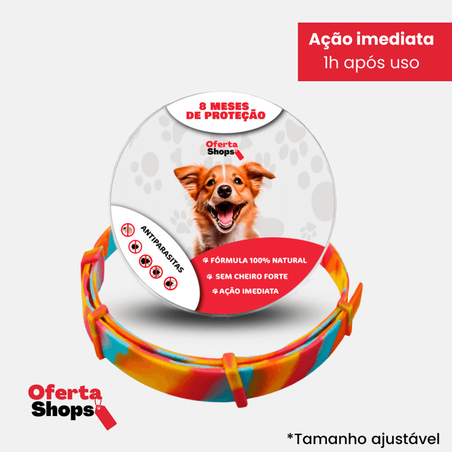 SafePet - Colar Anti Parasitas Premium [8 meses de proteção]