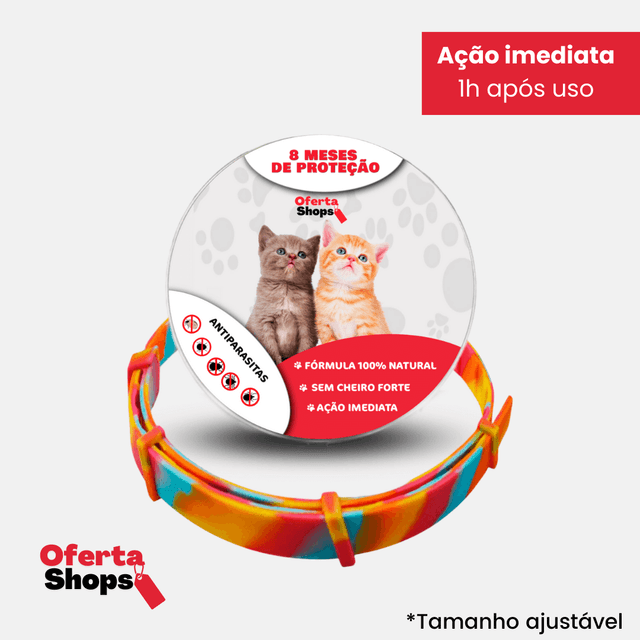 SafePet - Colar Anti Parasitas Premium [8 meses de proteção]